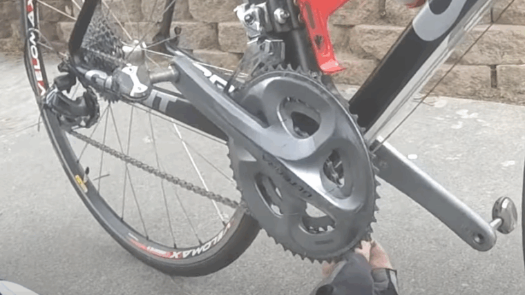 bike chain keeps falling off inside