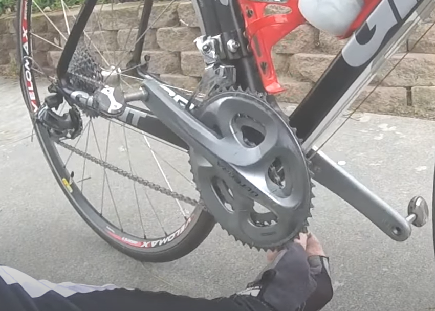 bike chain keeps falling off inside