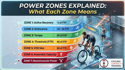 Power zones explained chart for cyclists