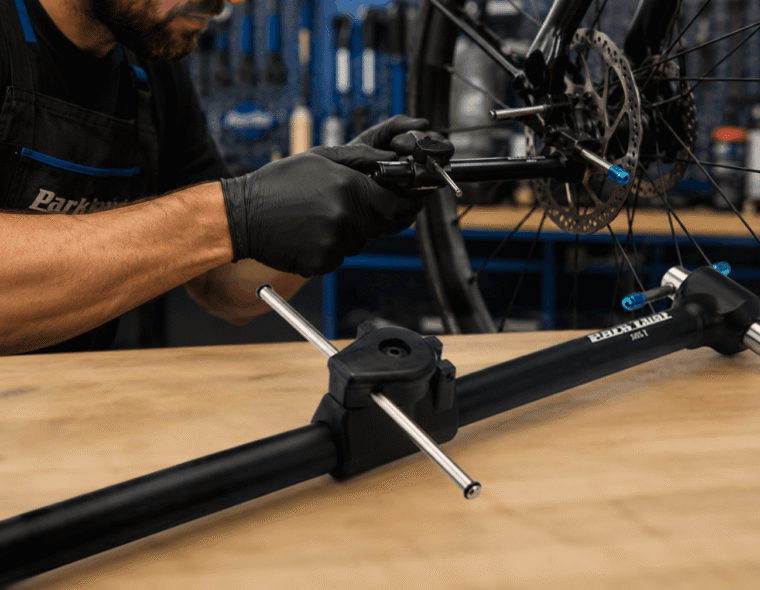 DAG3 derailleur hanger alignment tool, On your workbench